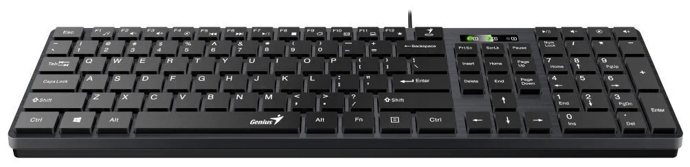 картинка Клавиатура проводная мультимедийная Genius SlimStar 126, USB от магазина itmag.kz