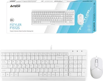 Клавиатура+ мышь A4Tech Fstyler F1512S<br> (F1512S/WHITE) фото
