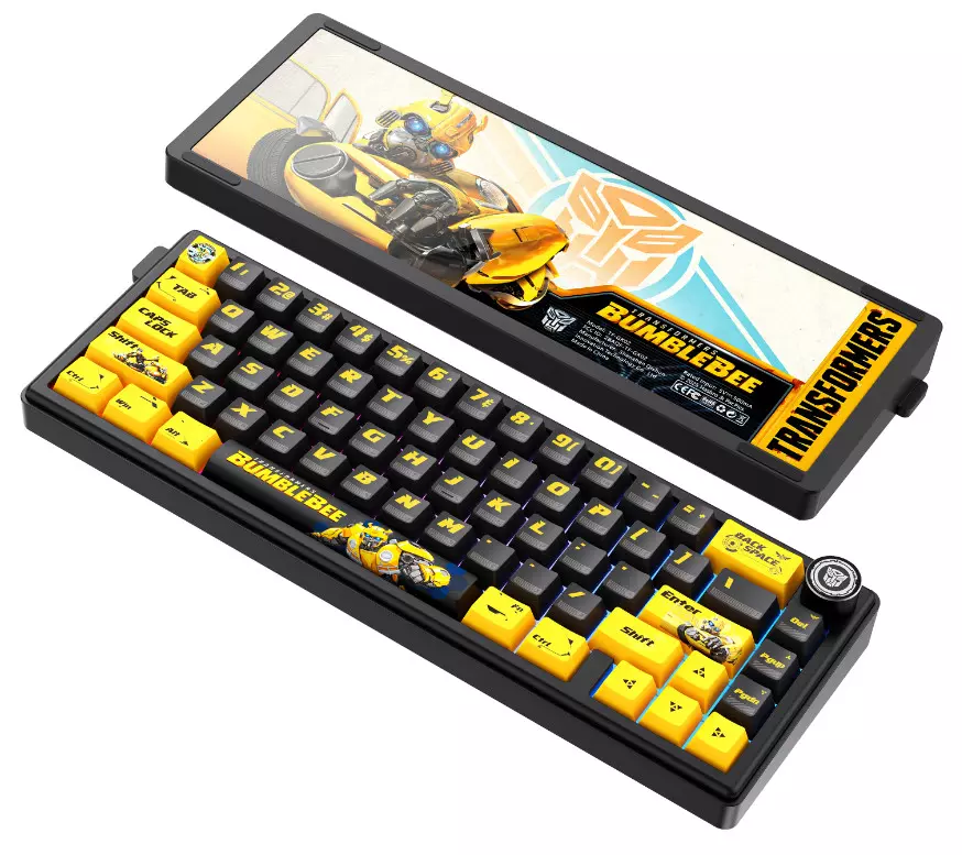 Клавиатура беспроводная Transformers TF-GK02, Yellow (Black) (TF-GK02, Yellow) фото