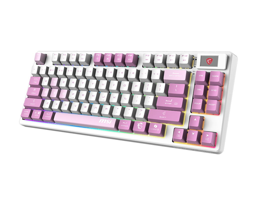 Игровая клавиатура MSI FORGE GK600 TKL WIRELESS VIOLET Белая (FORGE GK600 TKL W VIOLET RU) фото