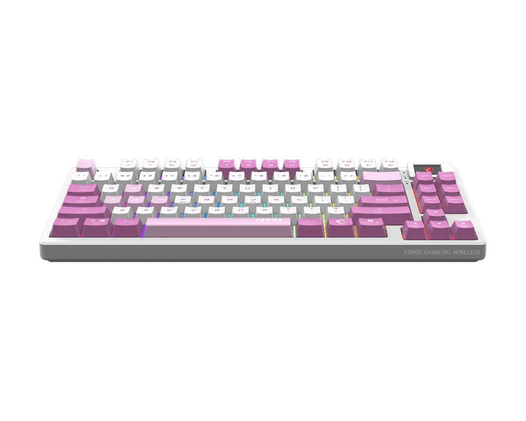 Игровая клавиатура MSI FORGE GK600 TKL WIRELESS VIOLET Белая (FORGE GK600 TKL W VIOLET RU) фото