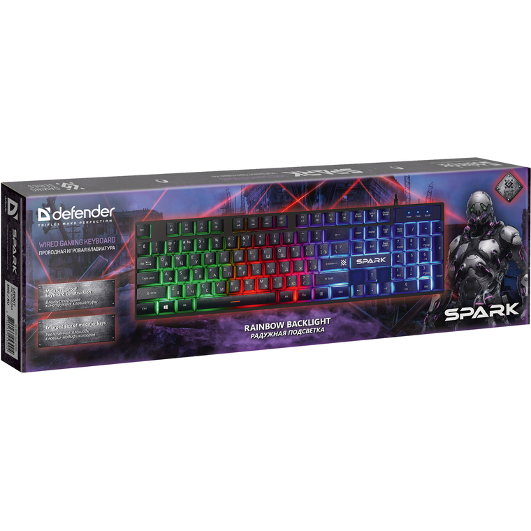 Клавиатура игровая Defender Spark GK-300L RU (45300) фото