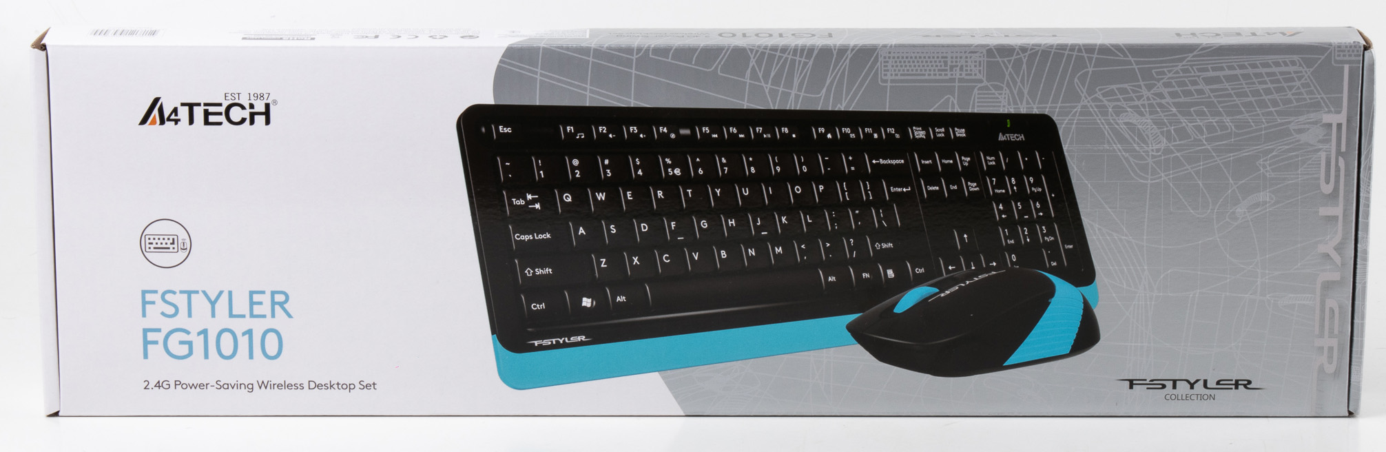 картинка Клавиатура A4Tech Fstyler FG1010, Blue, Multimedia,Optical, 2000dpi, USB + мышь от магазина itmag.kz