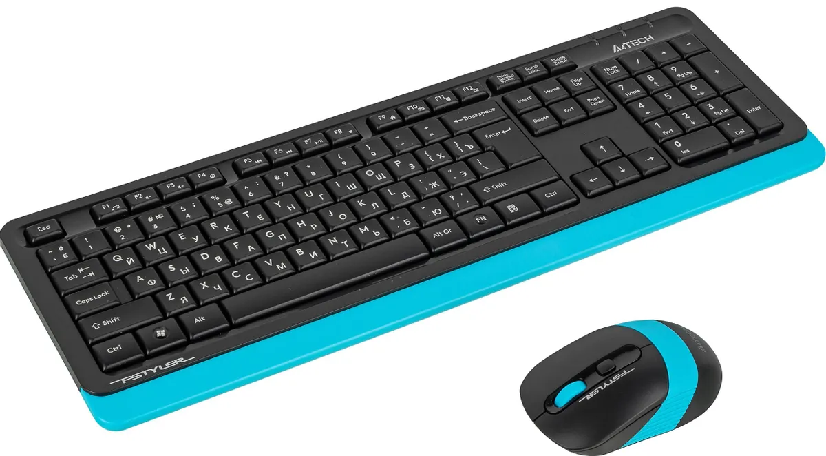 картинка Клавиатура A4Tech Fstyler FG1010, Blue, Multimedia,Optical, 2000dpi, USB + мышь от магазина itmag.kz
