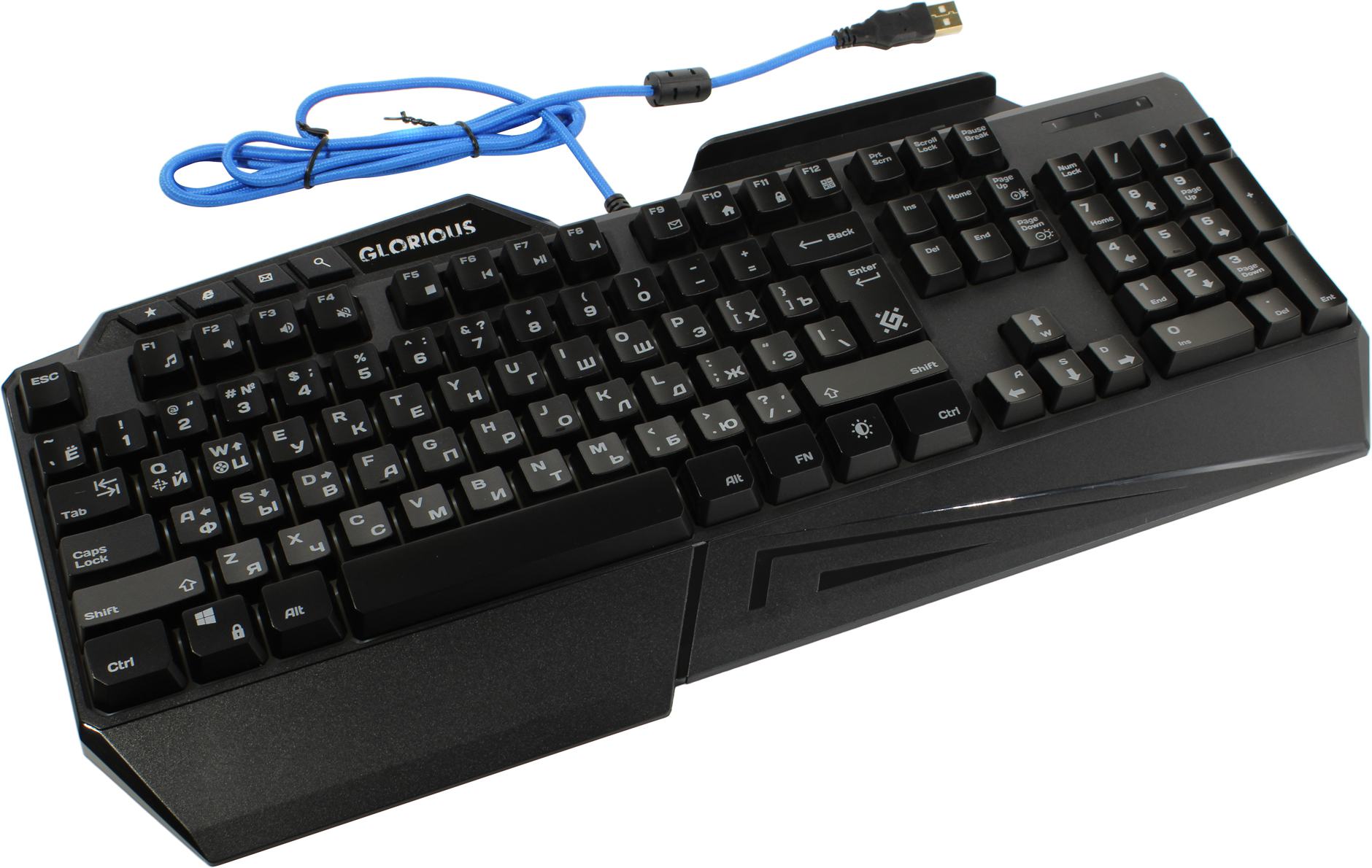 картинка Клавиатура проводная игровая Defender Glorious GK-310L ENG/RUS,RGB подсветка от магазина itmag.kz