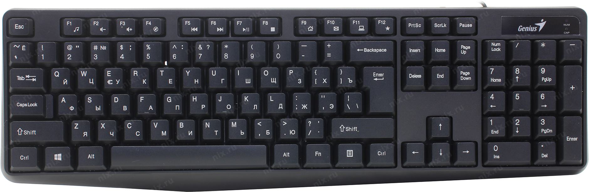 картинка Клавиатура Genius KB-117, 104 кнопки, USB KZ Black (31310016410) от магазина itmag.kz