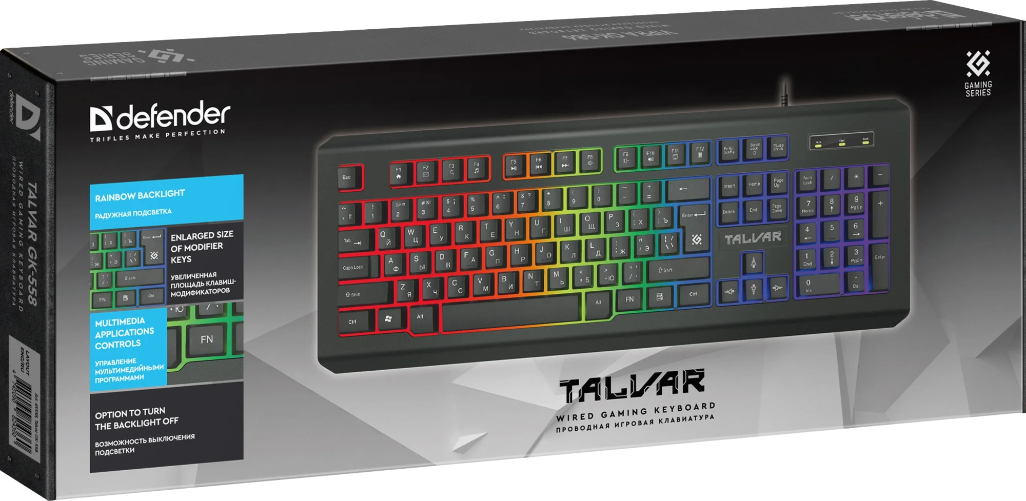 Клавиатура игровая Defender Talvar GK-558 - черный (45557) фото