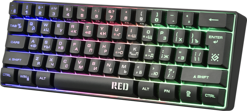 картинка Клавиатура проводная Defender Red GK-116 RU от магазина itmag.kz