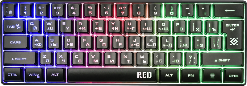 картинка Клавиатура проводная Defender Red GK-116 RU от магазина itmag.kz