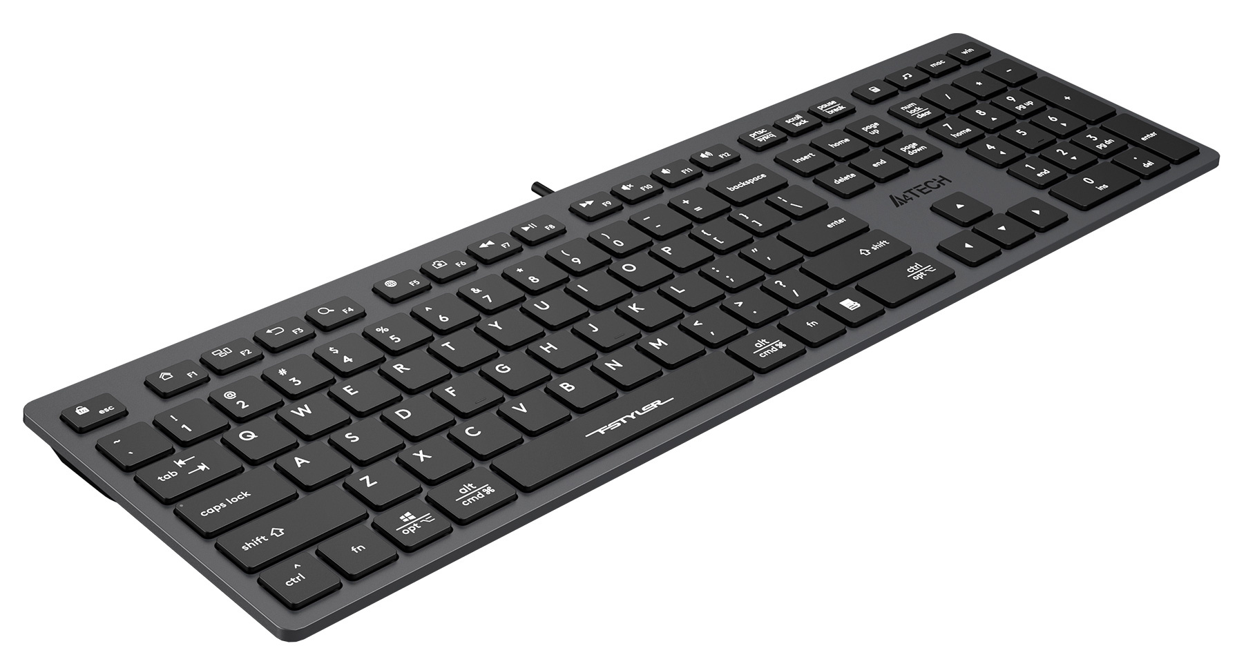 картинка Клавиатура A4Tech Fstyler FX50, Grey, Wired, Multimedia, USB от магазина itmag.kz