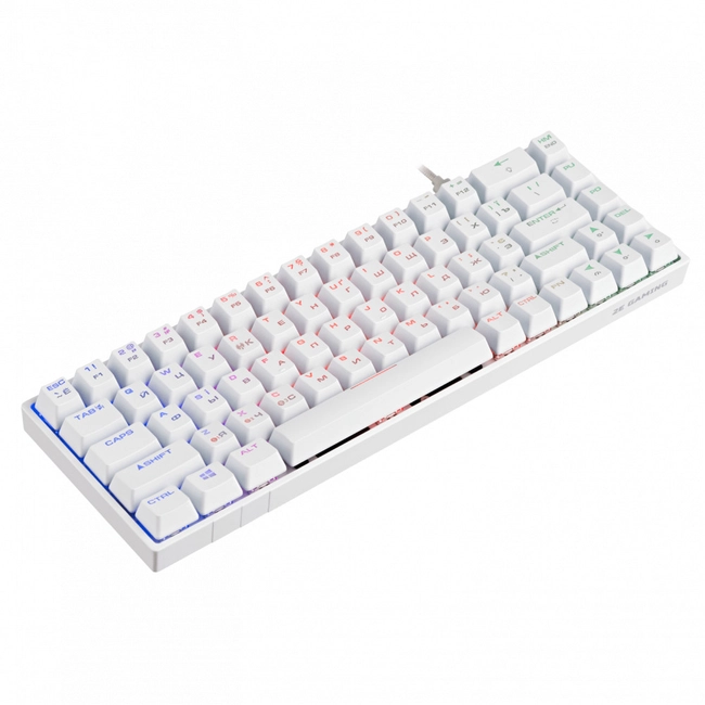 Клавиатура 2E Gaming KG380 RGB, Blue switch, Usb, White (2E-KG380UWT-BL) фото