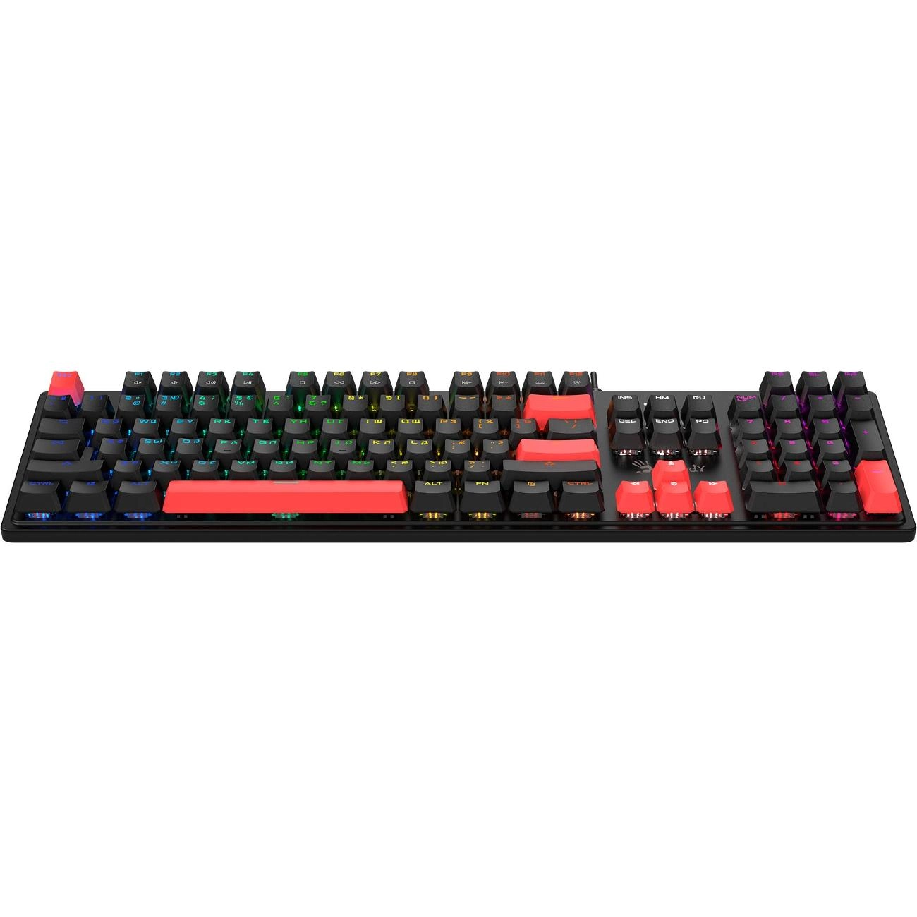 Клавиатура A4Tech Bloody S510R, Fire Black Mult Gaming Blacklight,BLMS Brown USB (S510R /FIRE BLACK/BROWN) фото