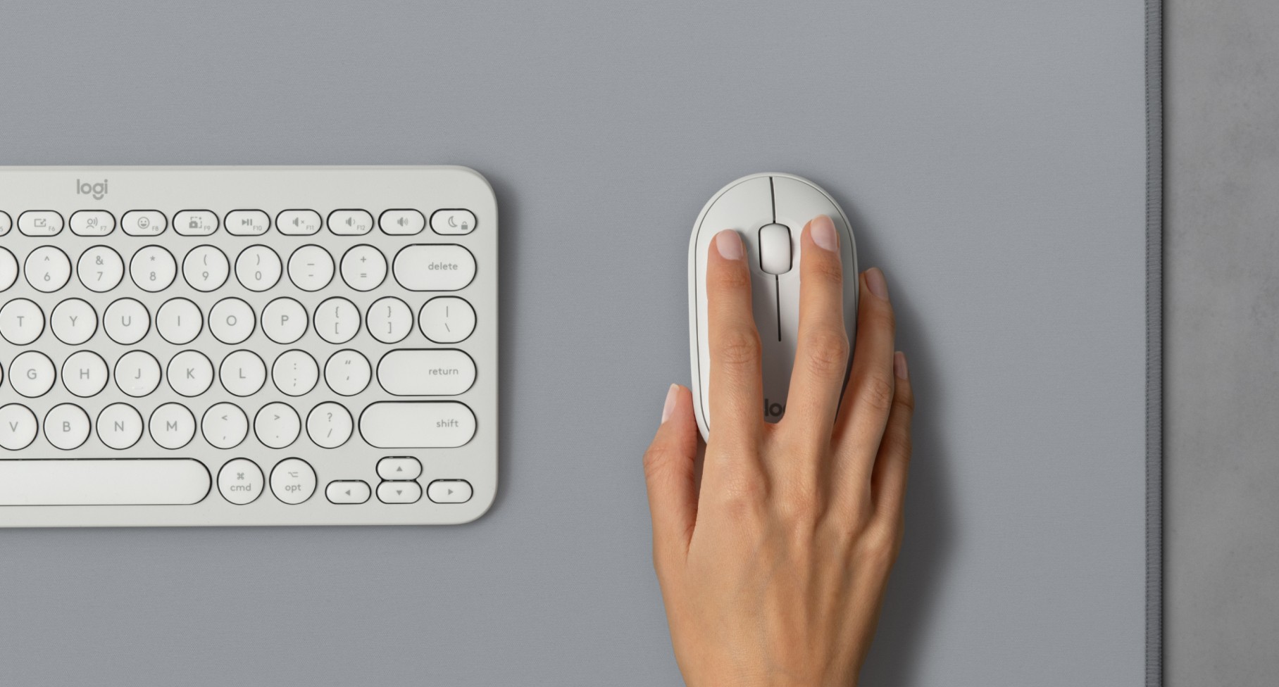Мышь Logitech Pebble Mouse 2 M350s, Белый (910-007013) фото