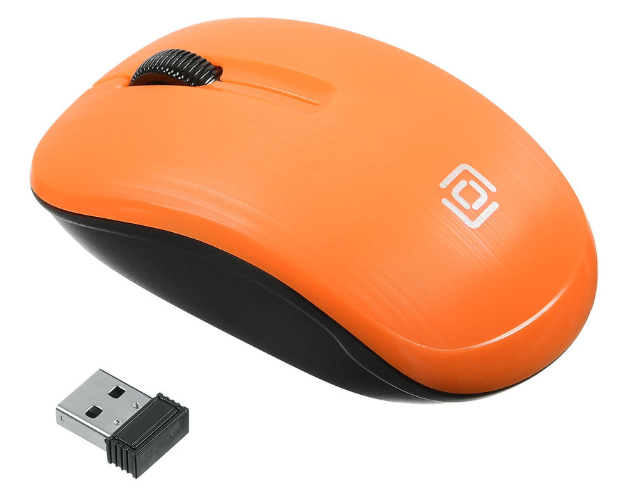 картинка Компьютерная мышь Oklick 525MW оранжевый оптическая (1000dpi) беспроводная USB (3but) от магазина itmag.kz