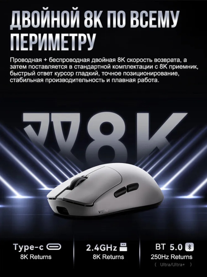 Мышь VGN Dragonfly Y2 Ultra - White (32403) фото