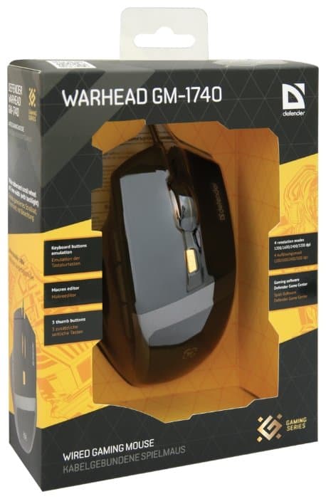 картинка Игровая мышь проводная игровая оптическая Defender Warhead GM-1740 (черный),USB от магазина itmag.kz