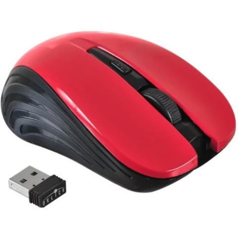 картинка Компьютерная мышь Oklick 675MW черный/красный оптическая (800dpi) беспроводная USB (3but) от магазина itmag.kz