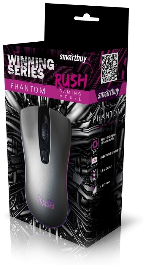 Мышь проводная SmartBuy RUSH Phantom (SBM-713G-G) фото