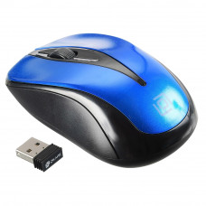 картинка Компьютерная мышь Oklick 675MW черный/синий оптическая (800dpi) беспроводная USB (3but) от магазина itmag.kz