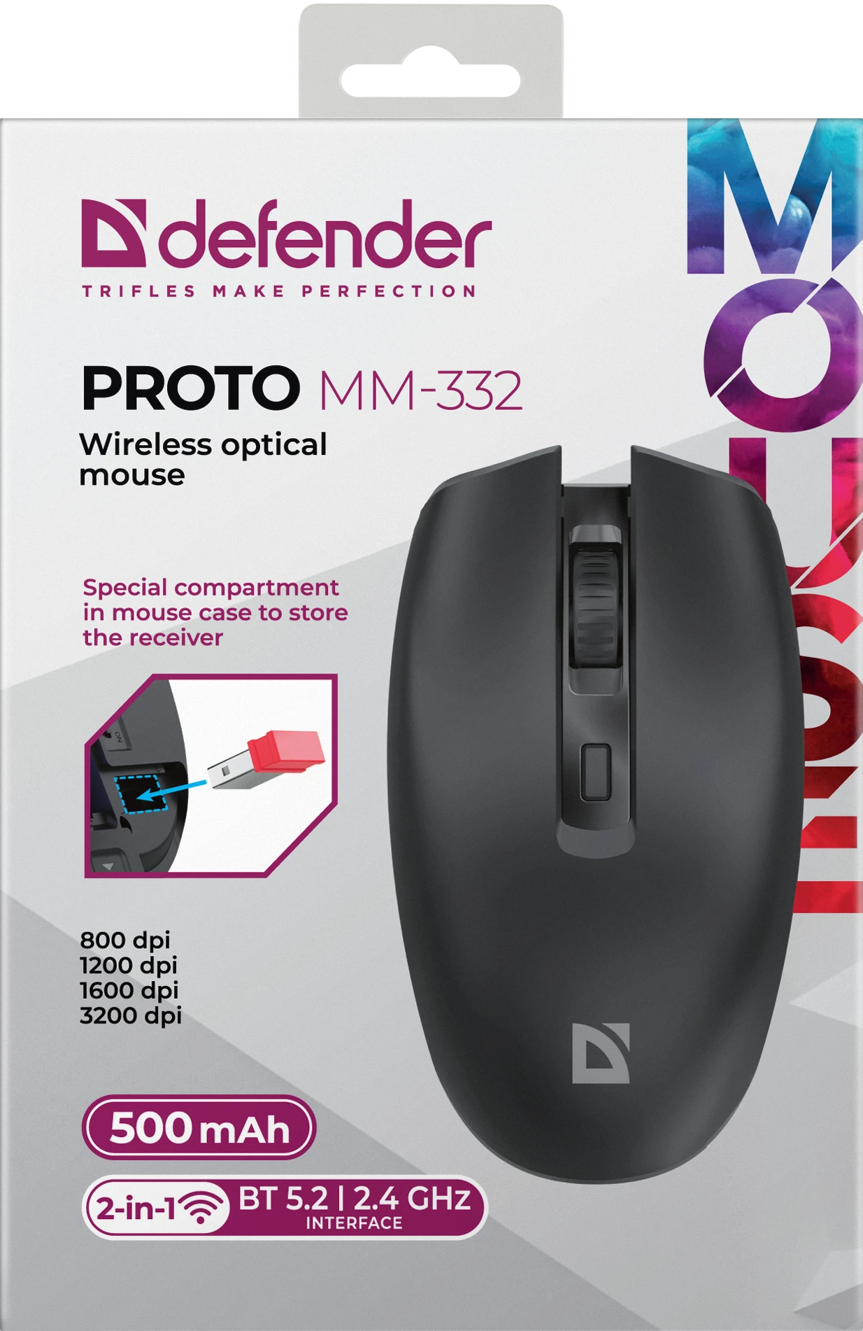 Мышь Defender Proto MM-332, Black (52332) фото