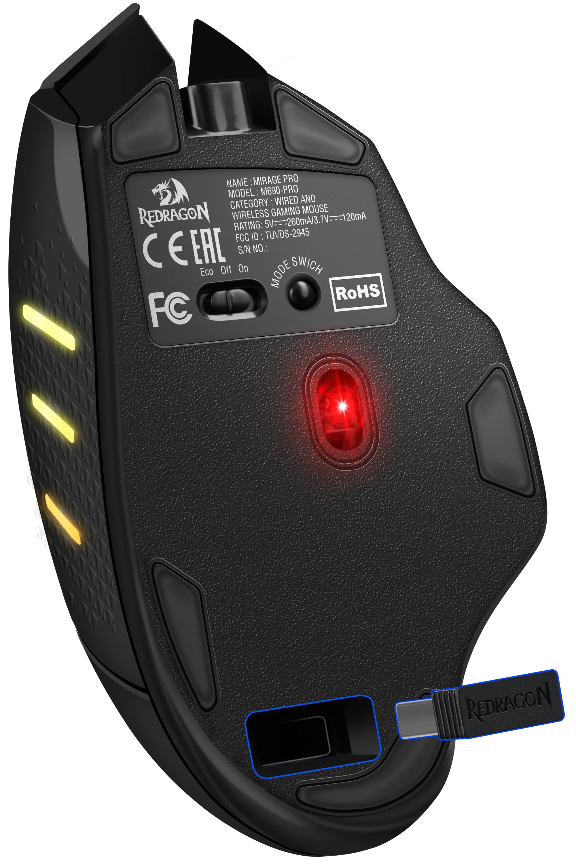 Мышь Redragon Mirage Pro, Black (71432) фото