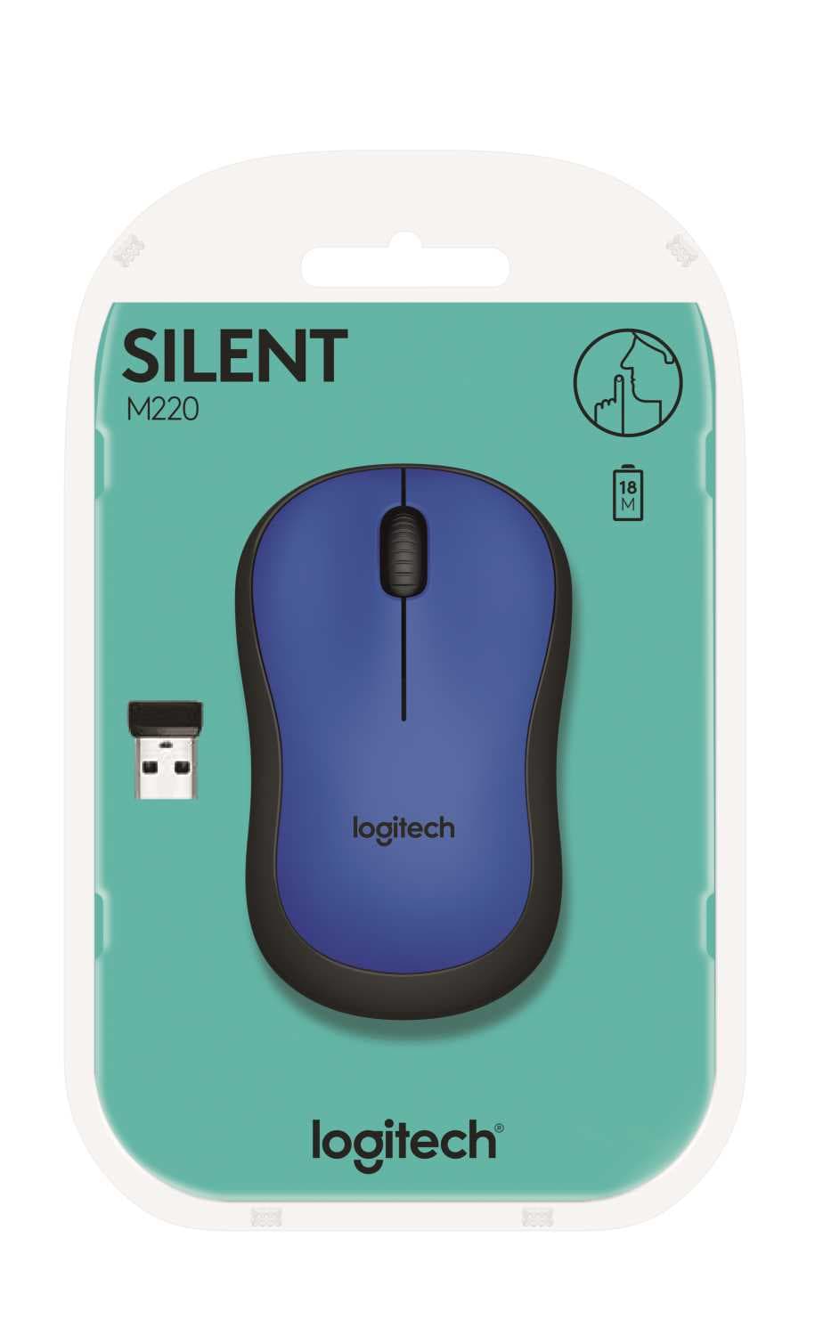 картинка Компьютерная мышь   Logitech беспроводная M220 Silent Blue от магазина itmag.kz