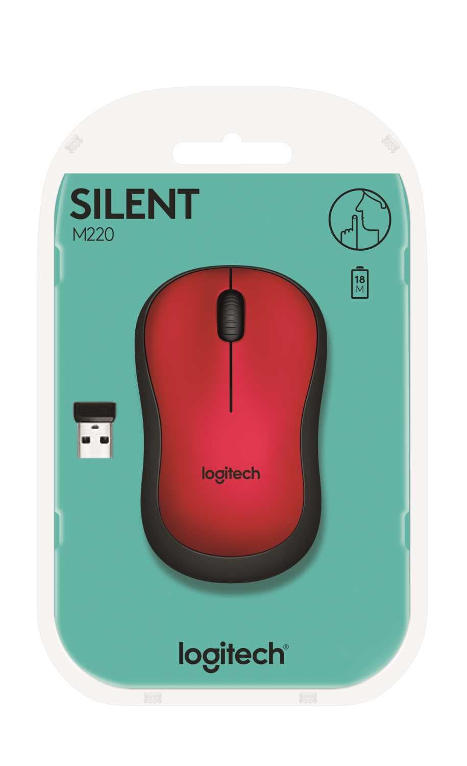 картинка Компьютерная мышь   Logitech беспроводная M220 Silent Red от магазина itmag.kz