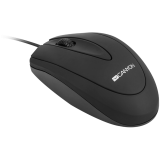 картинка Компьютерная мышь цвет - черный, проводная, DPI 800, 3 кнопки, прорезиненное покрытие. от магазина itmag.kz