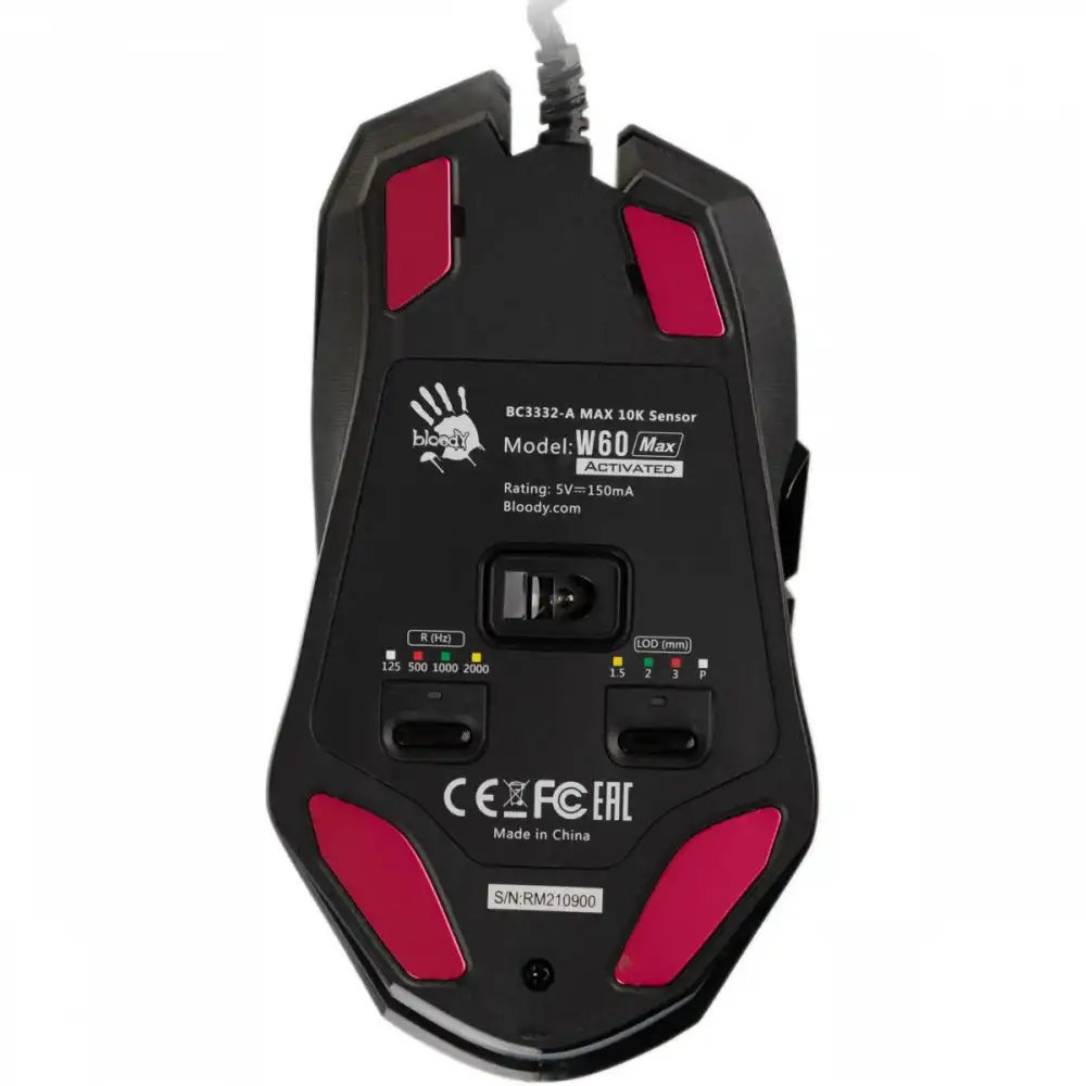 Мышь A4Tech Bloody W60 Max (W60 MAX/STONE BLACK ACTIVATED) фото