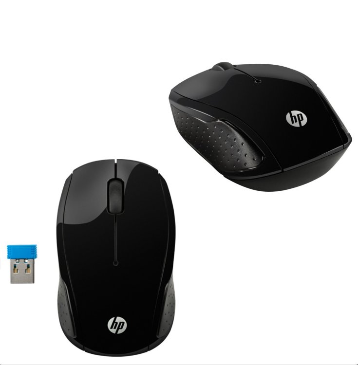 картинка Компьютерная мышь   HP Wireless Mouse 200 X6W31AA Black USB от магазина itmag.kz