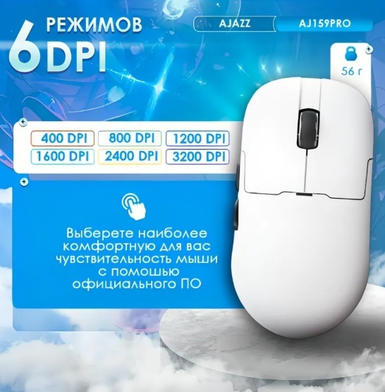 Компьютерная мышь Ajazz AJ159 APEX - White (AJ159/APEX/White) фото