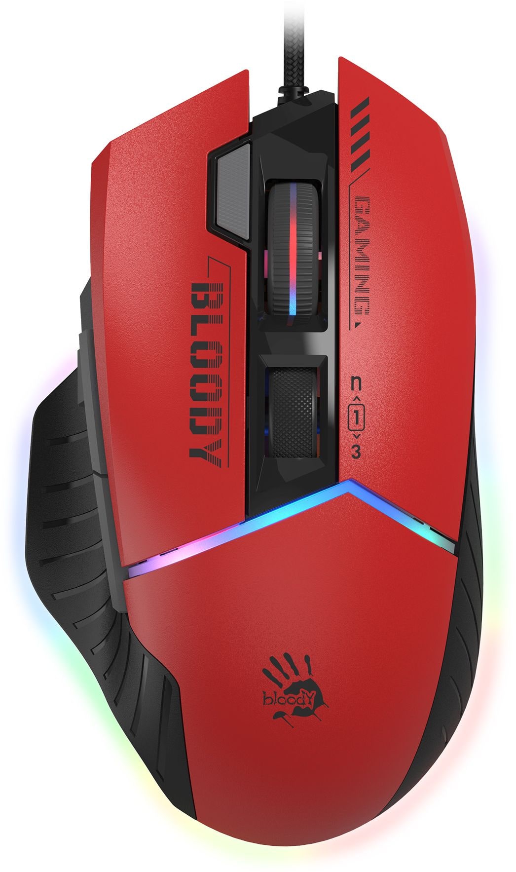 Мышь A4Tech Bloody W95 Max Sports, Red, Wired, Gaming, Optical, 12000dpi, RGB backlight, 1.8m, USB (W95 MAX SPORTS/ RED ACTIVATED) фото