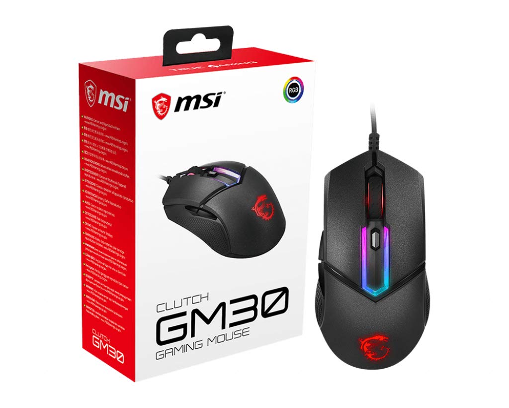картинка Мышь MSI Clutch GM30 Black GAMING Mouse USB2.0/кабель 2м Черный от магазина itmag.kz