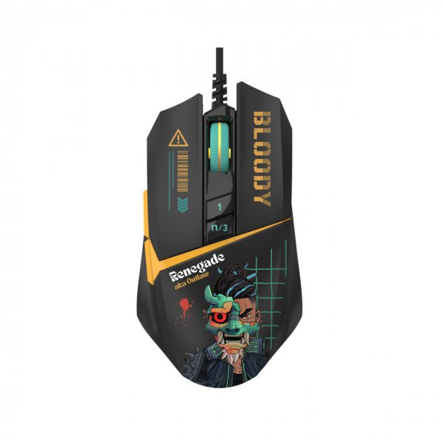 Мышь A4Tech Bloody W63 Max Renegade Black Midnight USB (W63 MAX/ RENEGADE MIDNIGHT ACTIVATED) фото