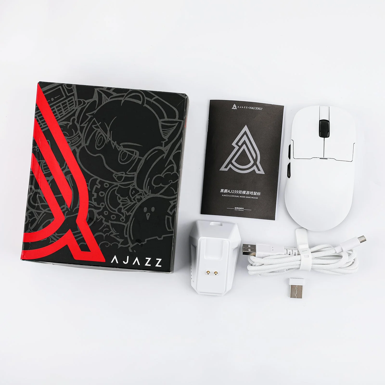 Компьютерная мышь Ajazz AJ159P MC White (AJ159/MC/White) фото