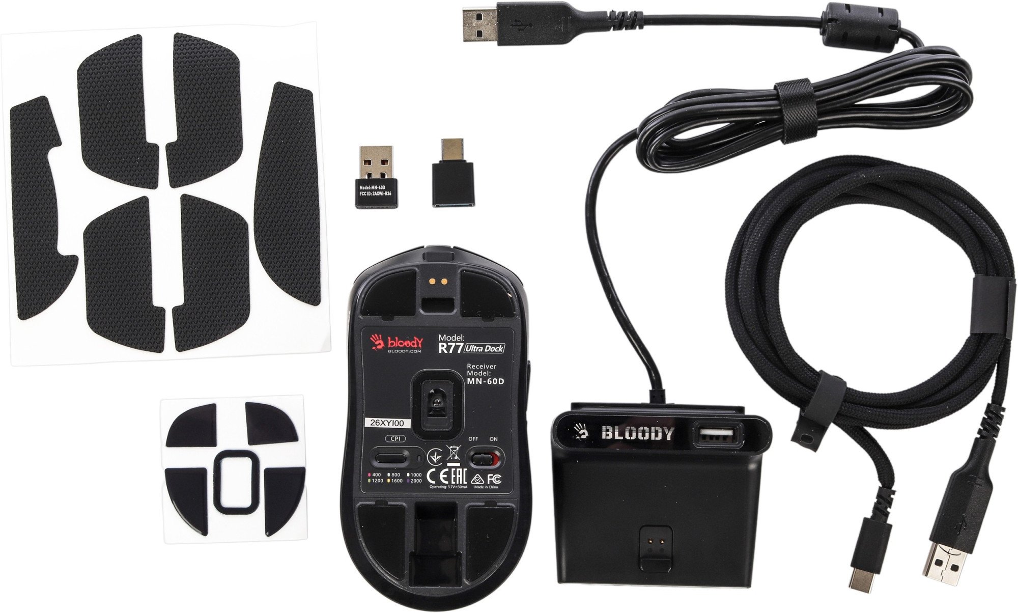 Мышь A4Tech Bloody R77 Ultra Dock - Black (R77 ULTRA DOCK BLACK) фото