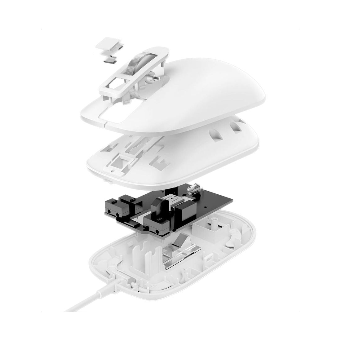 картинка Проводная мышка Xiaomi Smart Fingerprint Mouse Белый от магазина itmag.kz