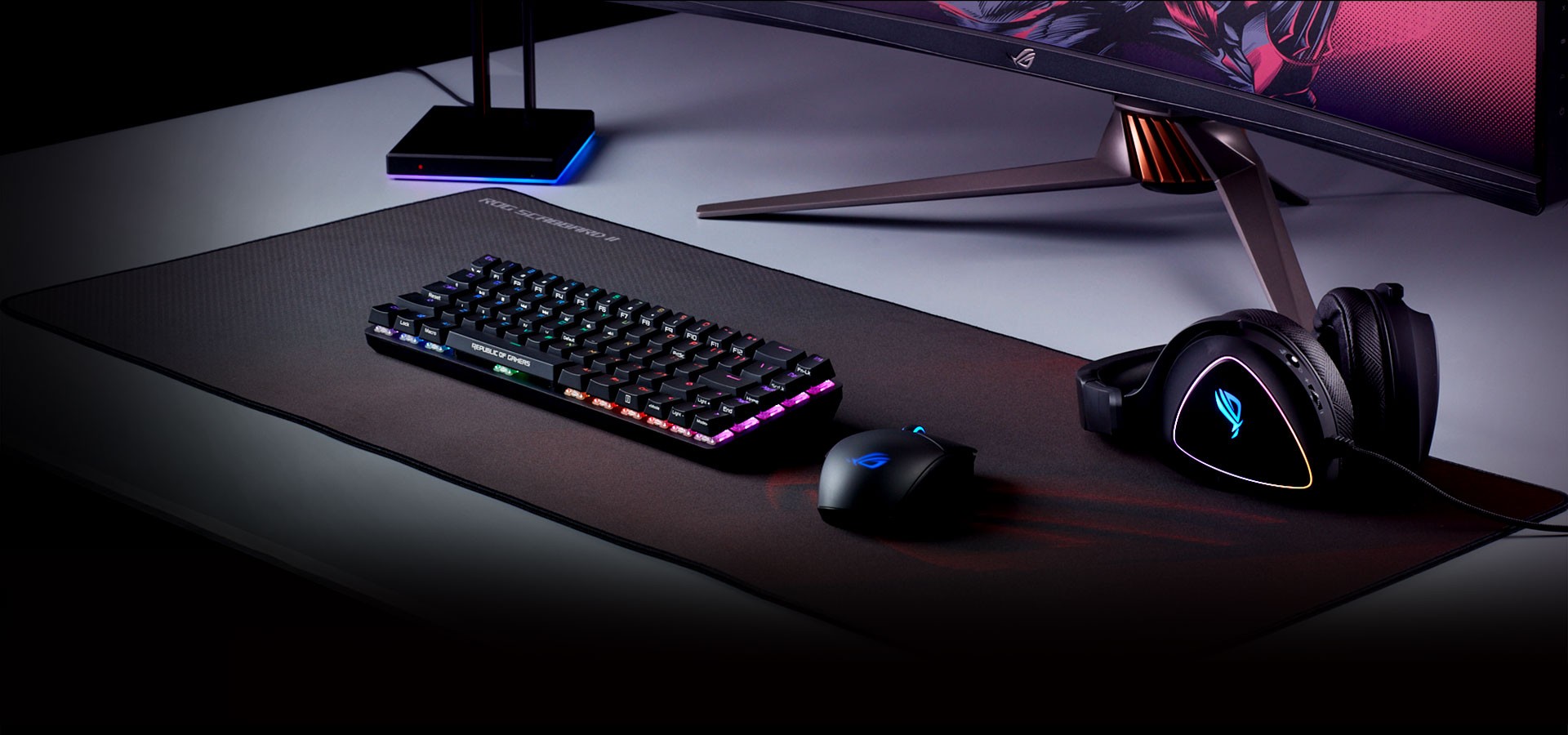 Коврик для мыши Asus ROG Scabbard II - Black (90MP0210-BPUA00) фото
