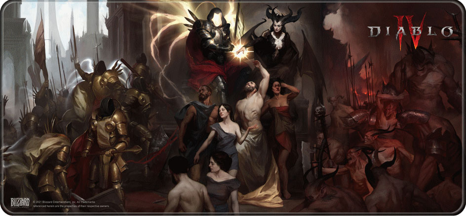 картинка Коврик для компьютерной мыши Blizzard Diablo IV Inarius and Lilith XL от магазина itmag.kz