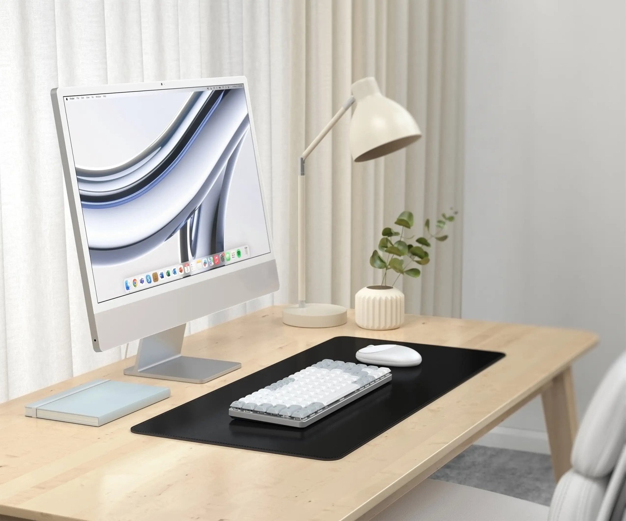 Коврик для мыши SATECHI Vegan-Leather Premium Desk Mat, Black (ST-LPDMK) фото