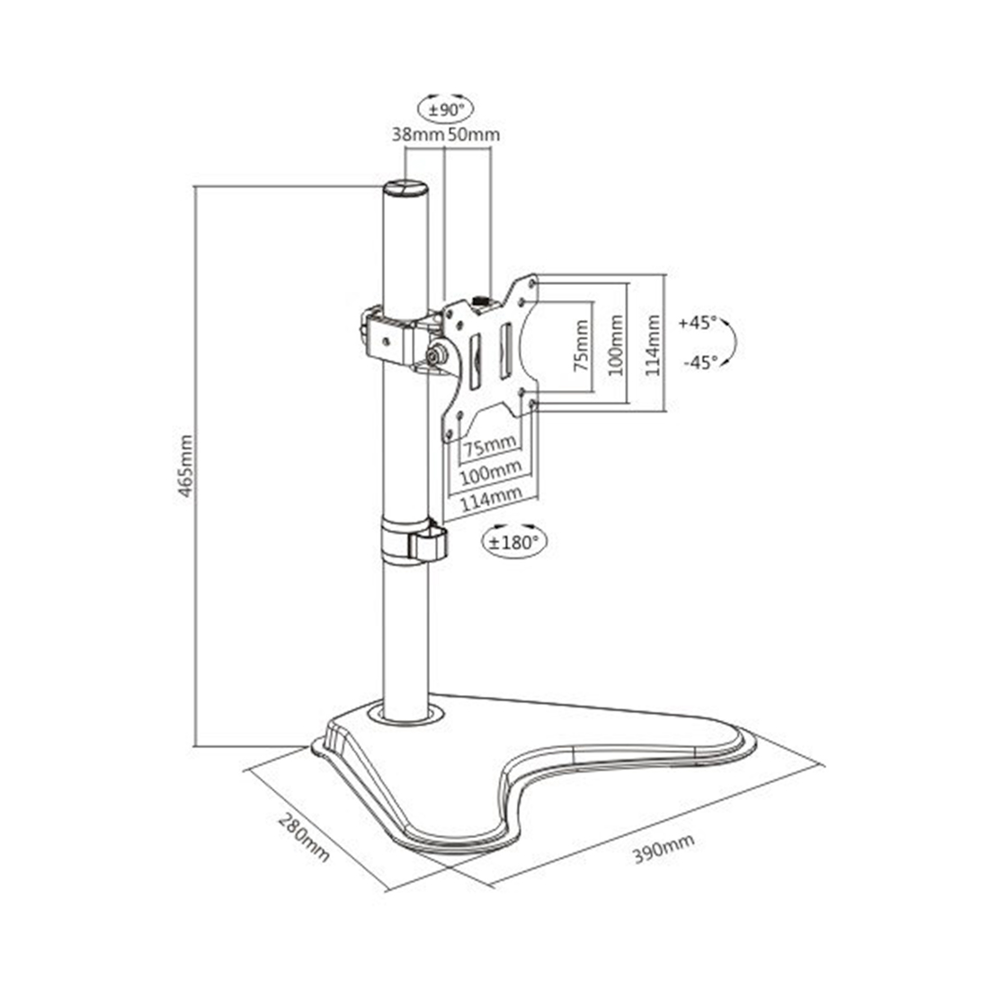 картинка Настольный кронштейн Brateck LDT12-T01 для 1 монитора (13"-32") от магазина itmag.kz