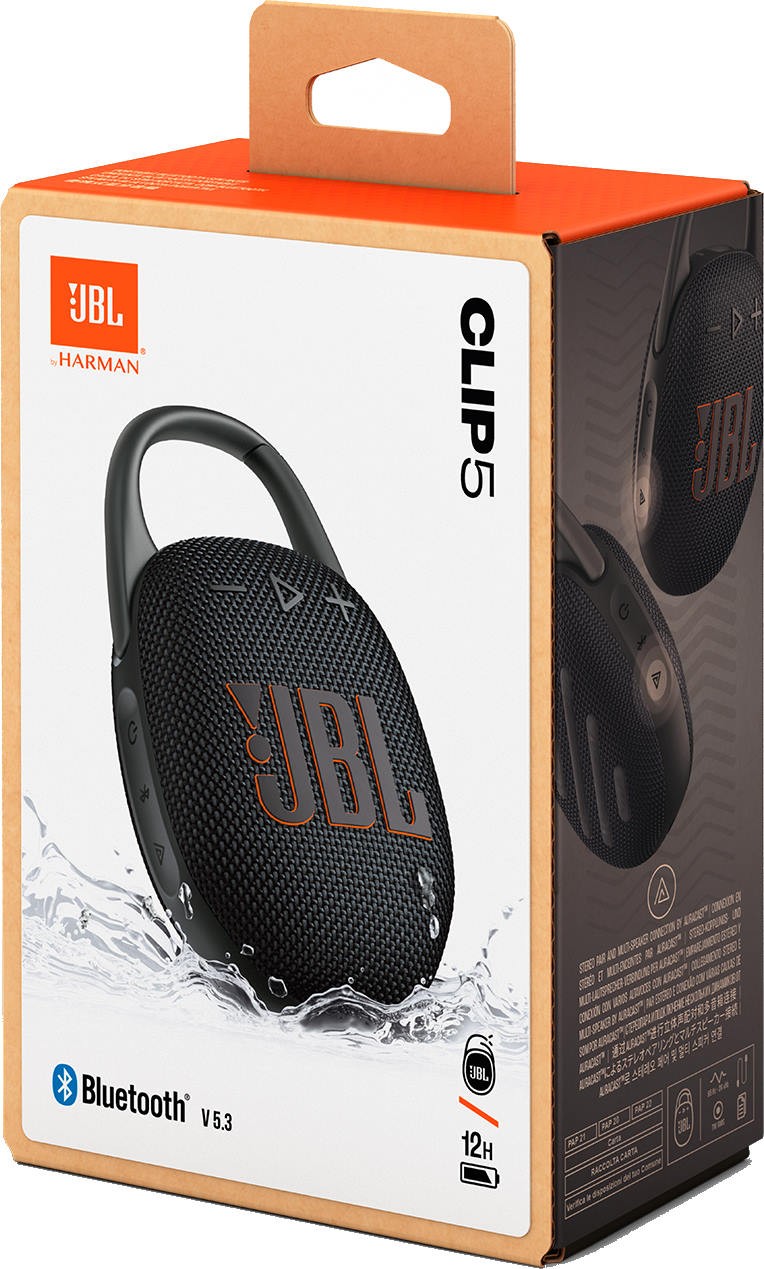 Беспроводная колонка JBL Clip5, Black (JBLCLIP5BLK) фото