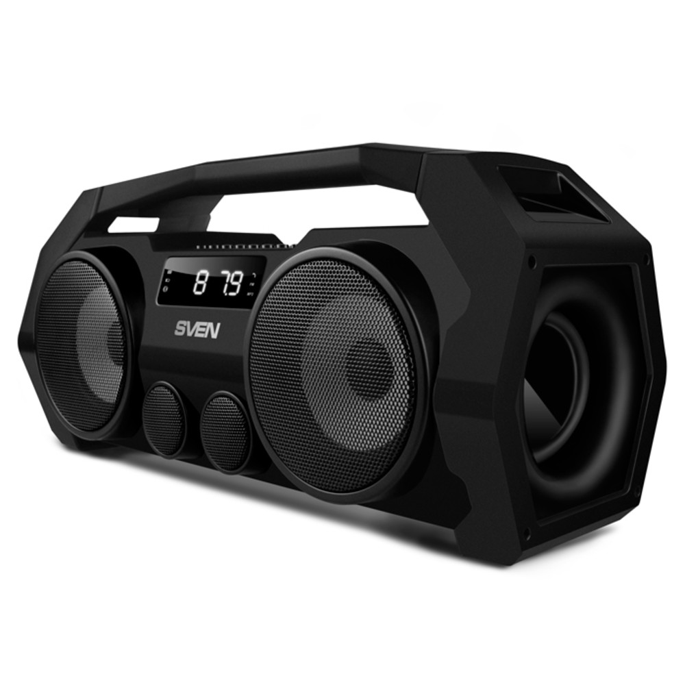 картинка SVEN PS-465, черный, акустическая система 2.0,  Bluetooth, FM, USB, microSD, LED-дисплей от магазина itmag.kz