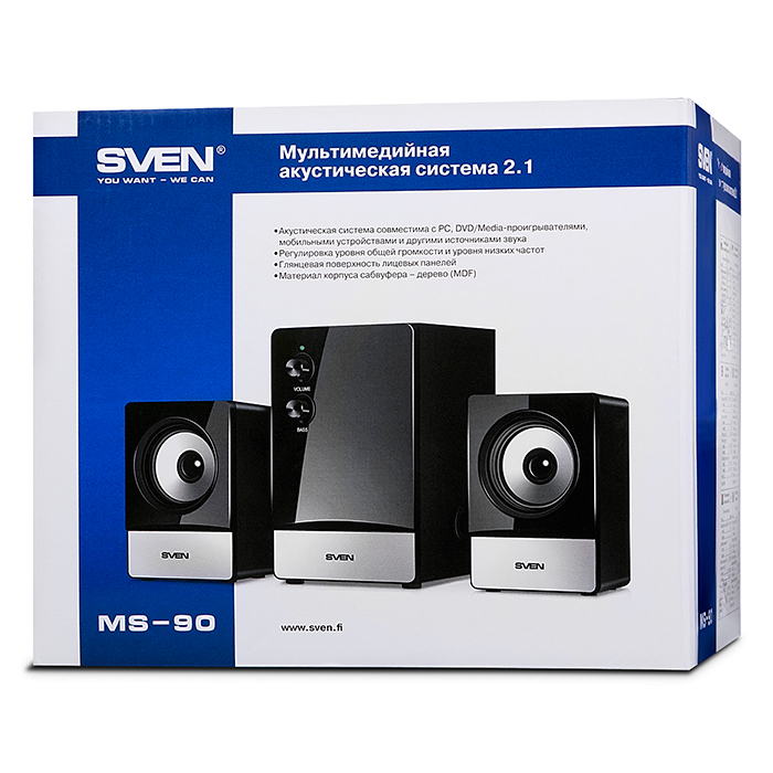 Колонки Sven MS-90 (MS-90 (2.1)-BLACK) фото