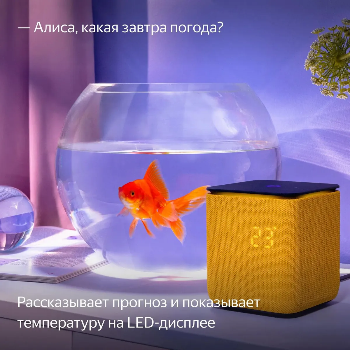 Умная колонка Яндекс.Станция Миди с Zigbee, Оранжевая (YNDX-00054ORG) фото