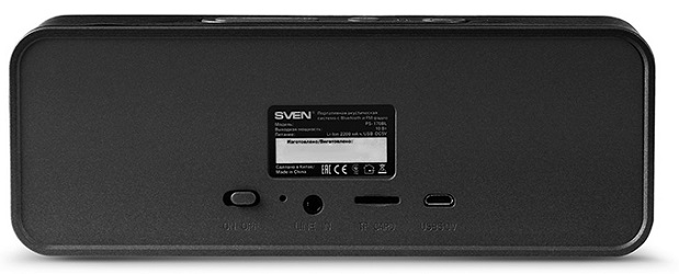 картинка Колонки SVEN PS-170BL, black (10W, Bluetooth, FM, microSD, LED-display, 2000mA*h) от магазина itmag.kz