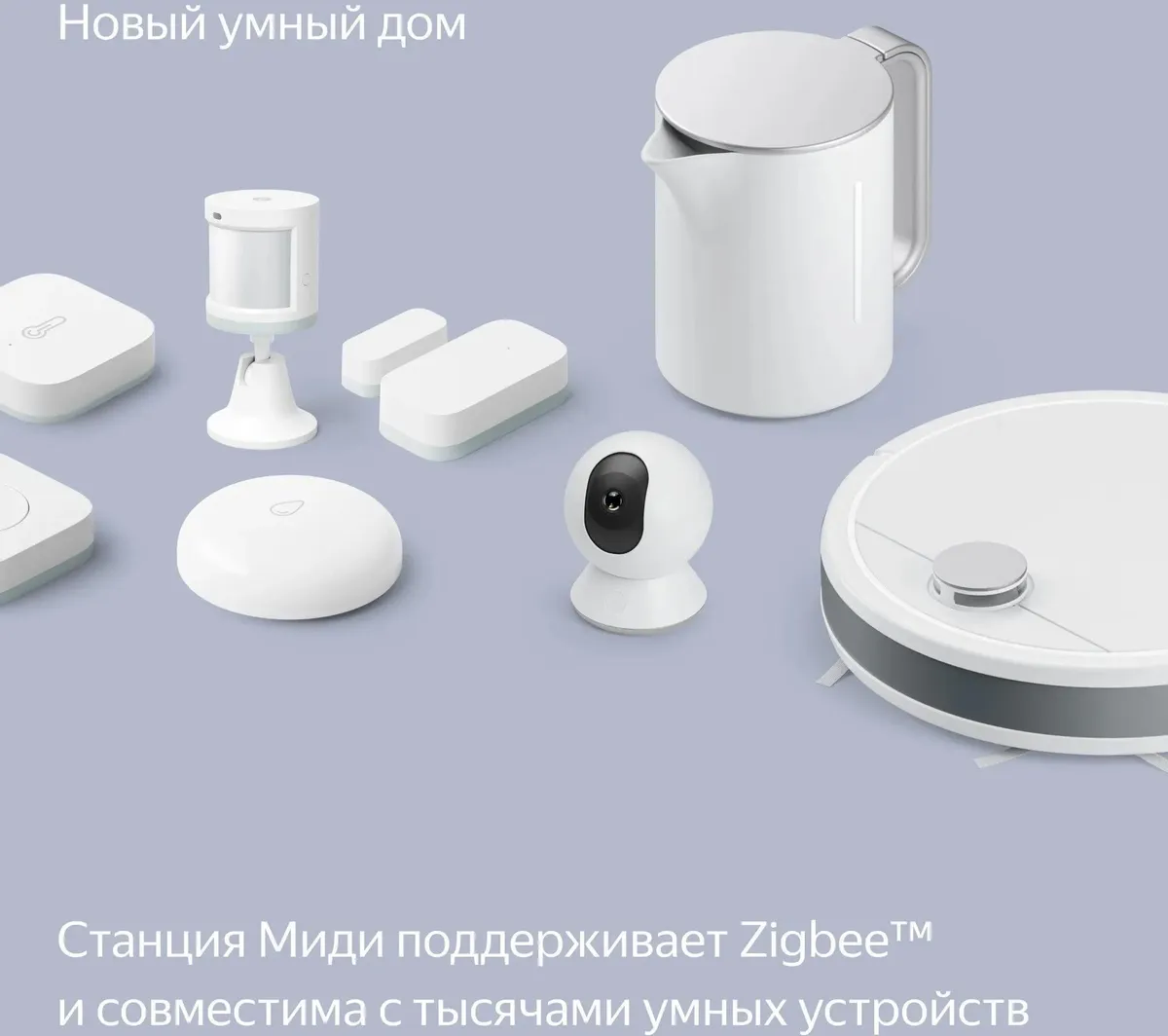 Умная колонка Яндекс.Станция Миди с Zigbee, Малиновая (YNDX-00054PNK) фото