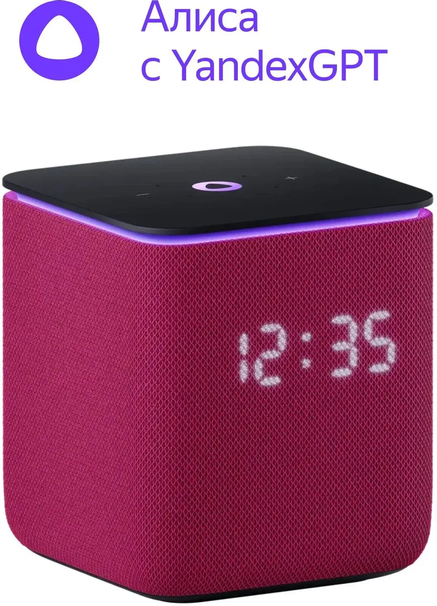 Умная колонка Яндекс.Станция Миди с Zigbee, Малиновая (YNDX-00054PNK) фото