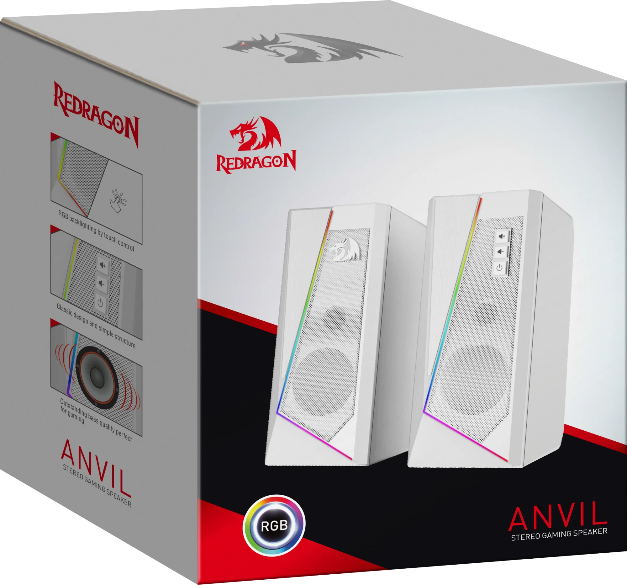 Колонки Defender Redragon Anvil (2.0), white  (71775) фото