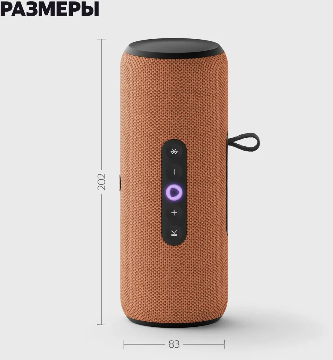 Колонки Яндекс.Станция Стрит c Алисой (2.0), Orange (YNDX-00030ORG) фото